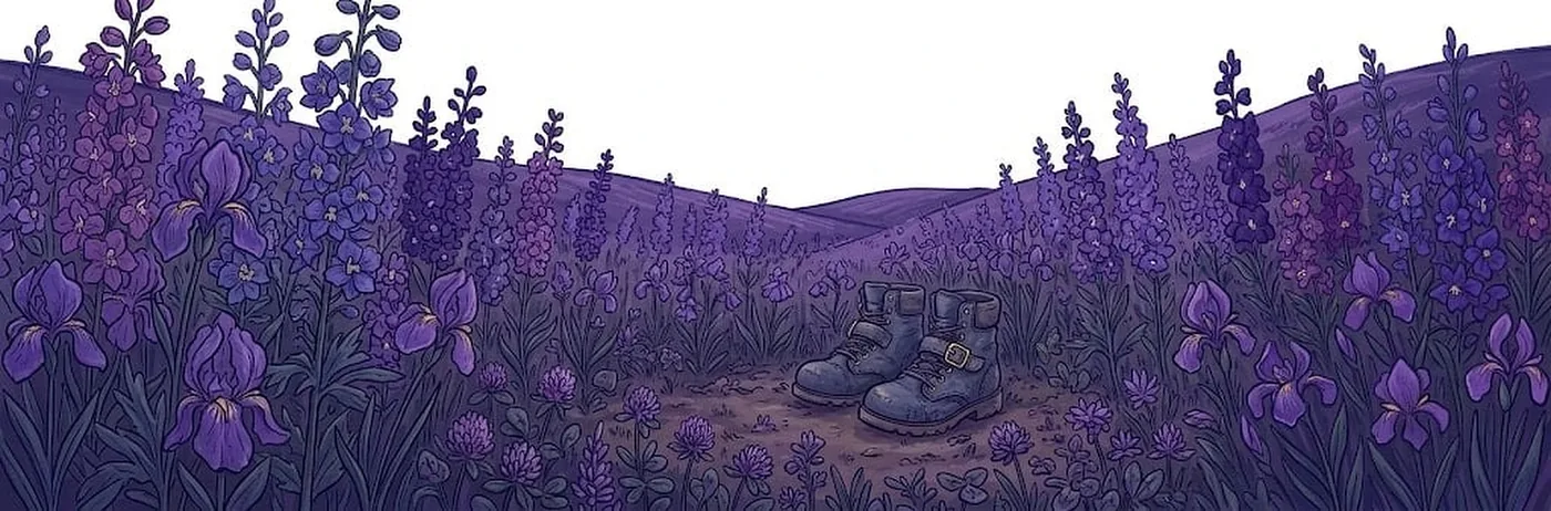 Purple flower field background